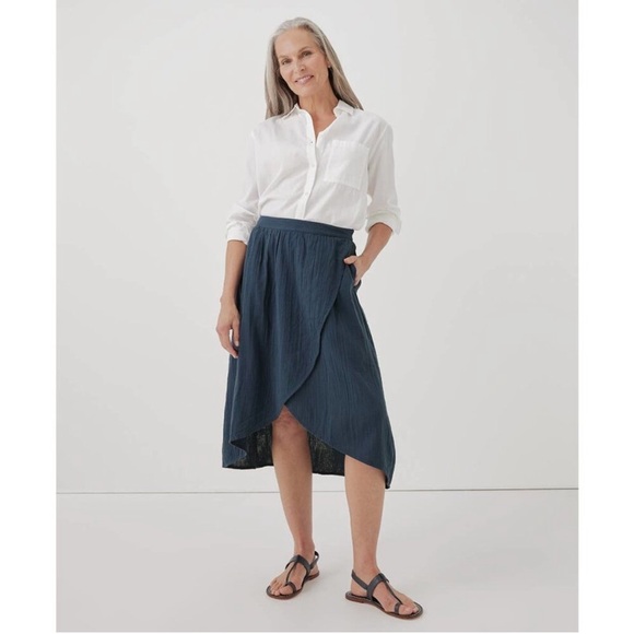 Pact Dresses & Skirts - Pact Coastal Double Gauze Wrap Skirt